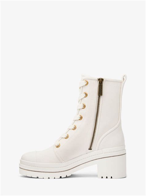 michael michael kors corey canvas combat boot|michael kors combat boots sale.